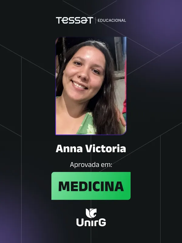 Anna Victoria, aprovada em Medicina na UnirG