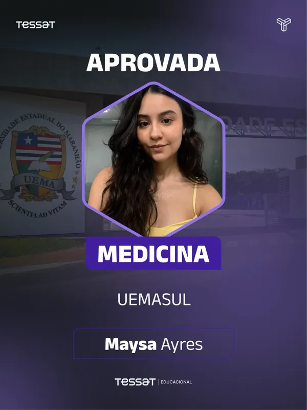 Maysa Ayres, aprovada em Medicina na UEMASUL
