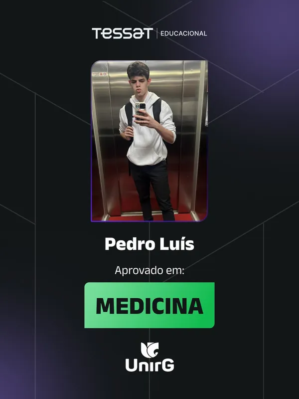 Pedro Luís, aprovado em Medicina na UnirG